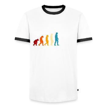 Hammerhai Evolution - T-shirt contrasté Homme - blanc/noir - Devant - AI Model Female 172 light (172cm) & AI Model Male 178 dark (178cm)