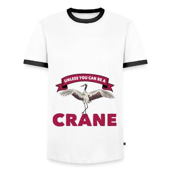 Grue - T-shirt contrasté Homme - blanc/noir - Devant - AI Model Female 172 light (172cm) & AI Model Male 178 dark (178cm)