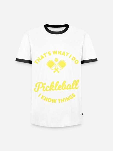 Pickleball - Men's Ringer Shirt - white/black