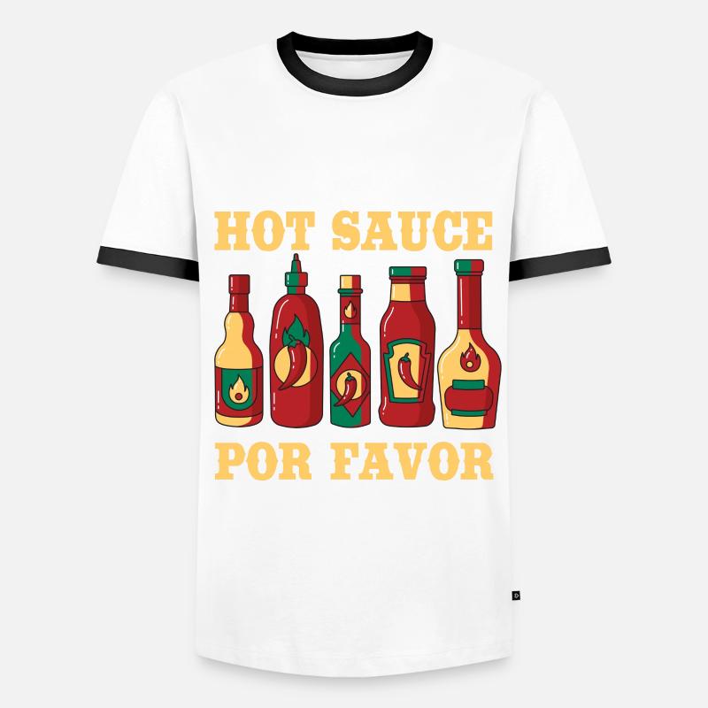 Sharp sauce - Men's Ringer Shirt - white/black