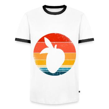 Mangue - T-shirt contrasté Homme - blanc/noir - Devant - AI Model Female 172 light (172cm) & AI Model Male 178 dark (178cm)