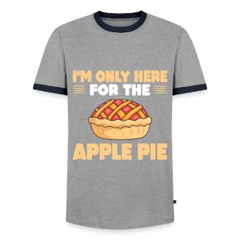 Tarte aux pommes - T-shirt contrasté Homme - gris/marine  - Devant - AI Model Female 172 light (172cm) & AI Model Male 178 light (178cm)