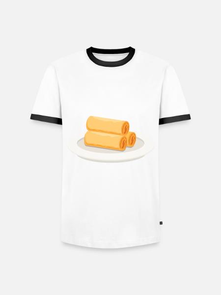 Spring Rolls Whisperer - Men's Ringer Shirt - white/black