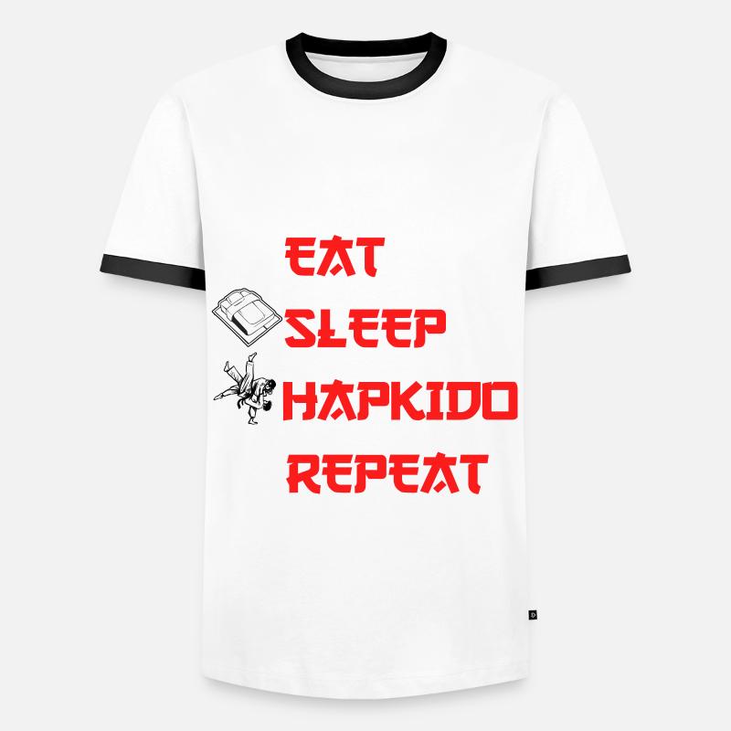 Hapkido Evolution - Männer Kontrast-T-Shirt - Weiß/Schwarz