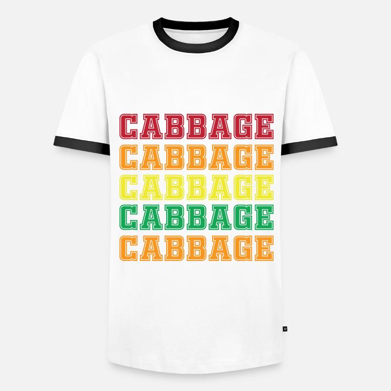Cabbage - Men's Ringer Shirt - white/black