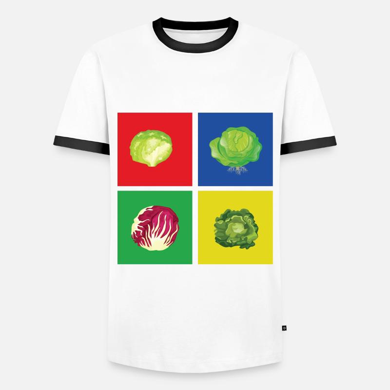 Cabbage - Men's Ringer Shirt - white/black