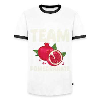 Équipe Grenade - T-shirt contrasté Homme - blanc/noir - Devant - AI Model Female 172 light (172cm) & AI Model Male 178 dark (178cm)