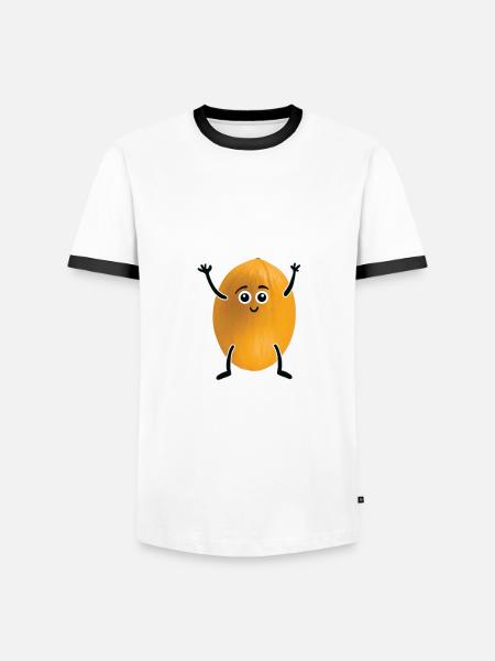 Honeydew melon Halloween - Men's Ringer Shirt - white/black