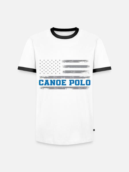 Kanupolo America - Men's Ringer Shirt - white/black