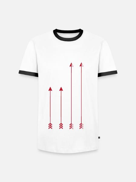 Archery America - Men's Ringer Shirt - white/black