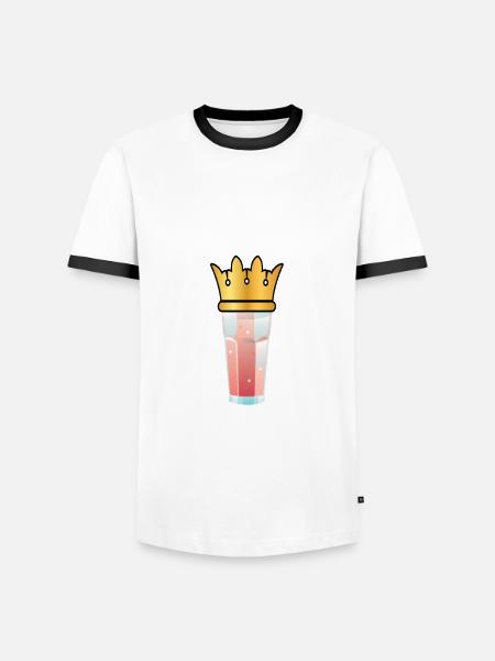 Lychee Juice King - Men's Ringer Shirt - white/black
