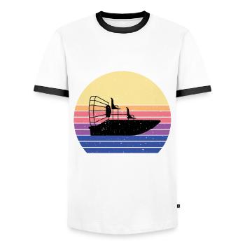 Hydroglisseur - T-shirt contrasté Homme - blanc/noir - Devant - AI Model Female 172 light (172cm) & AI Model Male 178 dark (178cm)