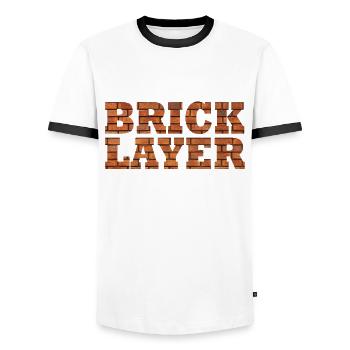 Maurer - Männer Kontrast-T-Shirt - Weiß/Schwarz - Vorne - AI Model Female 172 light (172cm) & AI Model Male 178 dark (178cm)