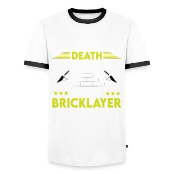 Maurer saying - Men's Ringer Shirt - white/black - Front - AI Model Female 172 light (172cm) & AI Model Male 178 dark (178cm)