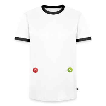 Crappie Fisch Angler - Männer Kontrast-T-Shirt - Weiß/Schwarz - Vorne - AI Model Female 172 light (172cm) & AI Model Male 178 dark (178cm)