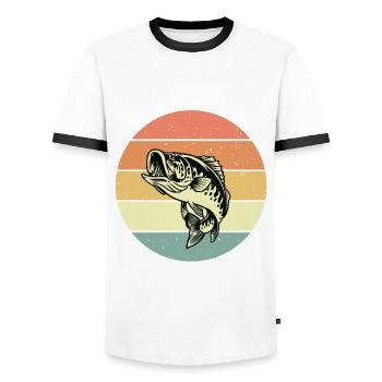 Barsch - Männer Kontrast-T-Shirt - Weiß/Schwarz - Vorne - AI Model Female 172 light (172cm) & AI Model Male 178 dark (178cm)