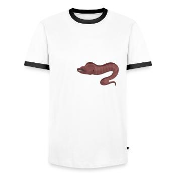 Chemise Moray Eel - T-shirt contrasté Homme - blanc/noir - Devant - AI Model Female 172 light (172cm) & AI Model Male 178 dark (178cm)