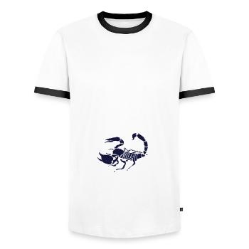 Lustiges Skorpion-kostüm - Männer Kontrast-T-Shirt - Weiß/Schwarz - Vorne - AI Model Female 172 light (172cm) & AI Model Male 178 dark (178cm)
