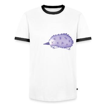 Baboon - Men's Ringer Shirt - white/black - Front - AI Model Female 172 light (172cm) & AI Model Male 178 dark (178cm)