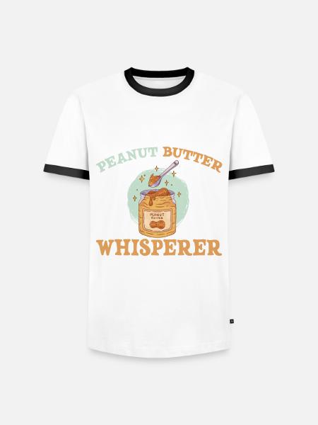 Peanut Butter Whisperer - Men's Ringer Shirt - white/black