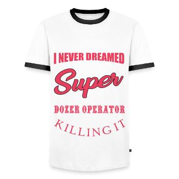 Cooles Bulldozer Fahrer Geschenk - Männer Kontrast-T-Shirt - Weiß/Schwarz - Vorne - AI Model Female 172 light (172cm) & AI Model Male 178 dark (178cm)