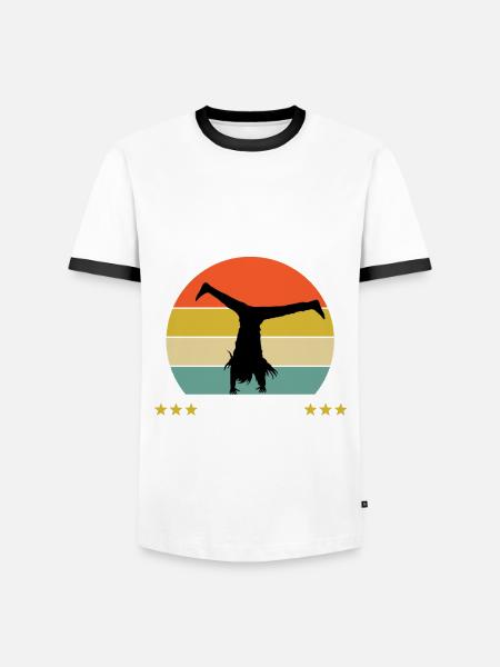 Roue - T-shirt contrasté Homme - blanc/noir
