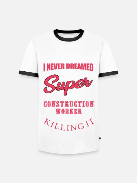 Construction Worker Gift - Men's Ringer Shirt - white/black