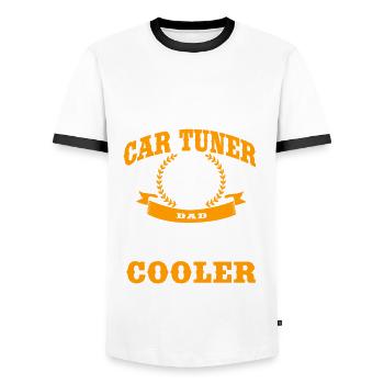 Lustiger Auto Tuner Vater - Männer Kontrast-T-Shirt - Weiß/Schwarz - Vorne - AI Model Female 172 light (172cm) & AI Model Male 178 dark (178cm)