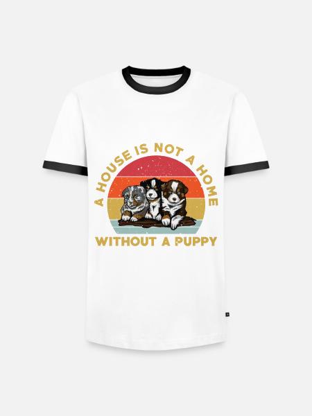 Puppy lovers - Men's Ringer Shirt - white/black