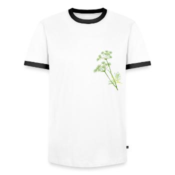 Got Dill Shirt - Männer Kontrast-T-Shirt - Weiß/Schwarz - Vorne - AI Model Female 172 light (172cm) & AI Model Male 178 dark (178cm)