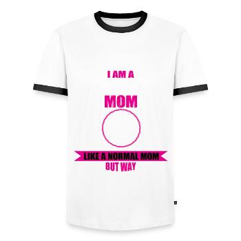 Basilikum Liebende Mama - Männer Kontrast-T-Shirt - Weiß/Schwarz - Vorne - AI Model Female 172 light (172cm) & AI Model Male 178 dark (178cm)