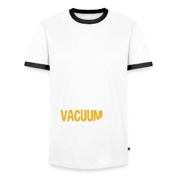 Conception d’aspirateur amusant - T-shirt contrasté Homme - blanc/noir - Devant - AI Model Female 172 light (172cm) & AI Model Male 178 dark (178cm)