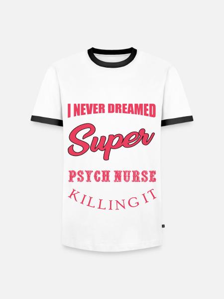 Psychiatry Nurse Spruch - Men's Ringer Shirt - white/black