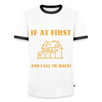 Reat Estate Business Spruch - Männer Kontrast-T-Shirt - Weiß/Schwarz - Vorne - AI Model Female 172 light (172cm) & AI Model Male 178 dark (178cm)