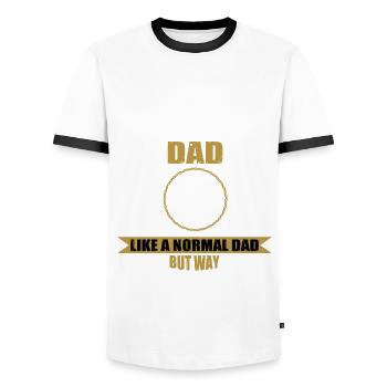 Mlt Dad Outfit Technicien de laboratoire médical - T-shirt contrasté Homme - blanc/noir - Devant - AI Model Female 172 light (172cm) & AI Model Male 178 dark (178cm)