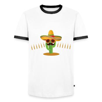Not so average lock cracker - Men's Ringer Shirt - white/black - Front - AI Model Female 172 light (172cm) & AI Model Male 178 dark (178cm)