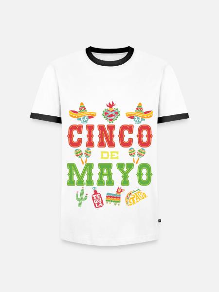 Cinco De Mayo - Men's Ringer Shirt - white/black