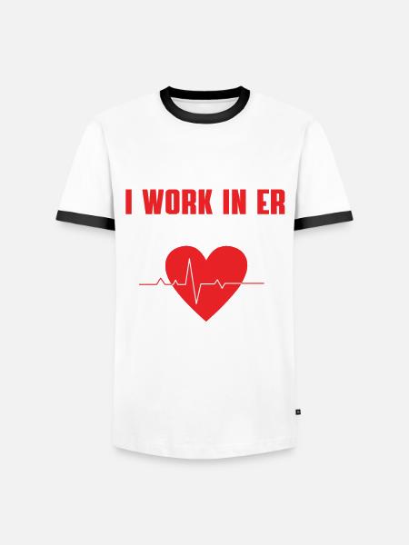 Lustiges Notfallkrankenschwester Geschenk - Männer Kontrast-T-Shirt - Weiß/Schwarz