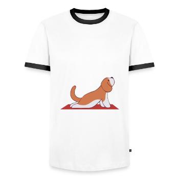 Retro Ferry Vêtements Porte-conteneurs - T-shirt contrasté Homme - blanc/noir - Devant - AI Model Female 172 light (172cm) & AI Model Male 178 dark (178cm)