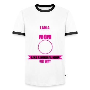 Retro Ferry Vêtements Porte-conteneurs - T-shirt contrasté Homme - blanc/noir - Devant - AI Model Female 172 light (172cm) & AI Model Male 178 dark (178cm)