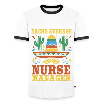 Pflegedienstleitung Mexikanischer Cinco De Mayo - Männer Kontrast-T-Shirt - Weiß/Schwarz - Vorne - AI Model Female 172 light (172cm) & AI Model Male 178 dark (178cm)