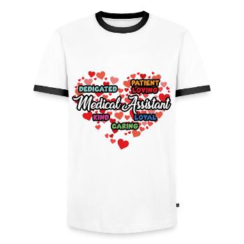 Motivierendes Medizinische Assistentin Geschenk - Männer Kontrast-T-Shirt - Weiß/Schwarz - Vorne - AI Model Female 172 light (172cm) & AI Model Male 178 dark (178cm)