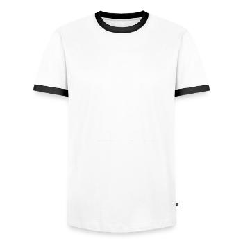 Heavy machine operators - Men's Ringer Shirt - white/black - Front - AI Model Female 172 light (172cm) & AI Model Male 178 dark (178cm)