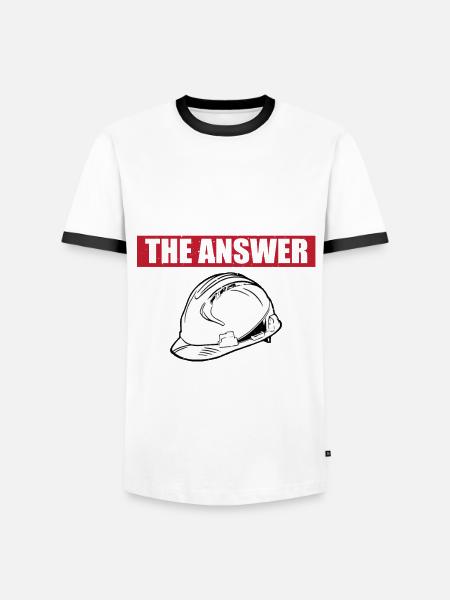 Funny tunnel worker saying - Men's Ringer Shirt - white/black