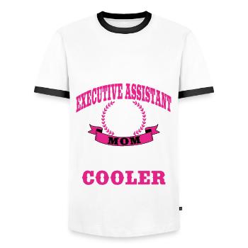 Lustige Assistentin Der Geschäftsführung Mama - Männer Kontrast-T-Shirt - Weiß/Schwarz - Vorne - AI Model Female 172 light (172cm) & AI Model Male 178 dark (178cm)