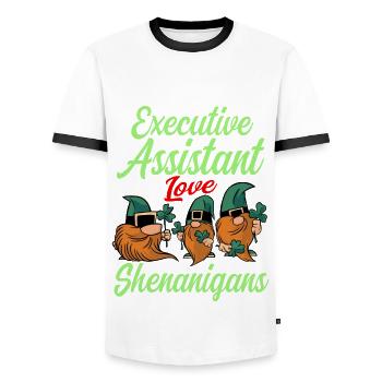 Vorstandsassistentin St. Patrick's Day - Männer Kontrast-T-Shirt - Weiß/Schwarz - Vorne - AI Model Female 172 light (172cm) & AI Model Male 178 dark (178cm)