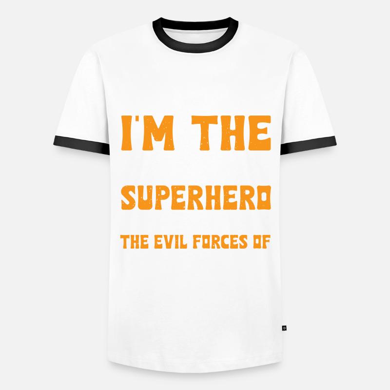 Technischer Support Superheld - Männer Kontrast-T-Shirt - Weiß/Schwarz