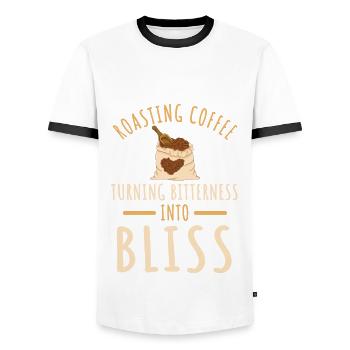 Tolles Kaffeeröst Spruch - Männer Kontrast-T-Shirt - Weiß/Schwarz - Vorne - AI Model Female 172 light (172cm) & AI Model Male 178 dark (178cm)