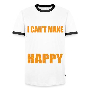 Lustiger Kaffee Latte Spruch - Männer Kontrast-T-Shirt - Weiß/Schwarz - Vorne - AI Model Female 172 light (172cm) & AI Model Male 178 dark (178cm)