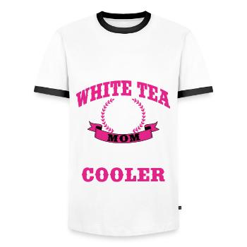 Lustiger Weißer Tee Mama Outfit Muttertag - Männer Kontrast-T-Shirt - Weiß/Schwarz - Vorne - AI Model Female 172 light (172cm) & AI Model Male 178 dark (178cm)